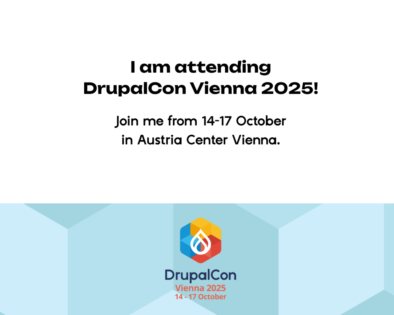 DrupalCon Vienna_I attend graphic