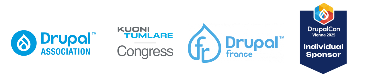 Drupal Association, Kuoni Tumlare Congress, French Drupal Association, Individual Sponsors
