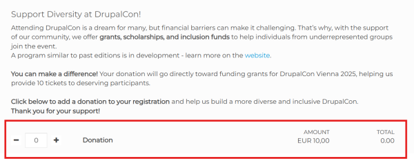 Support diversity at DrupalCon