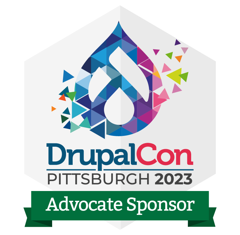 DrupalCon Pittsburgh 2023 Advocate Sponsor web badge