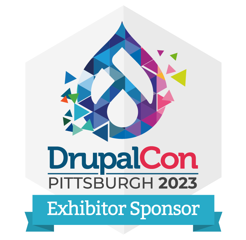 DrupalCon Pittsburgh 2023 Exhibitor Sponsor web badge