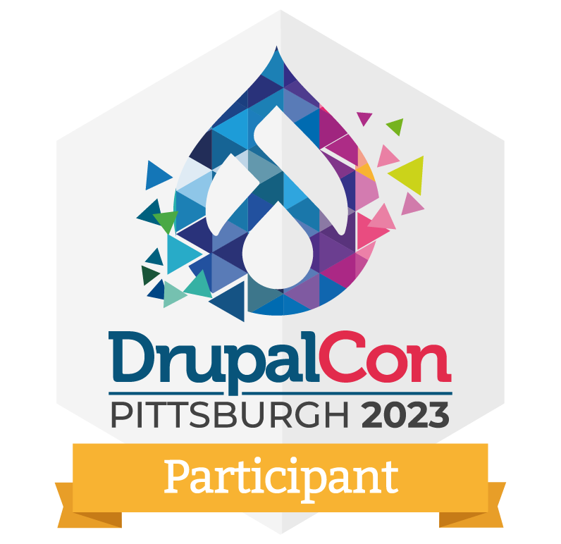 DrupalCon Pittsburgh 2023 Participant web badge